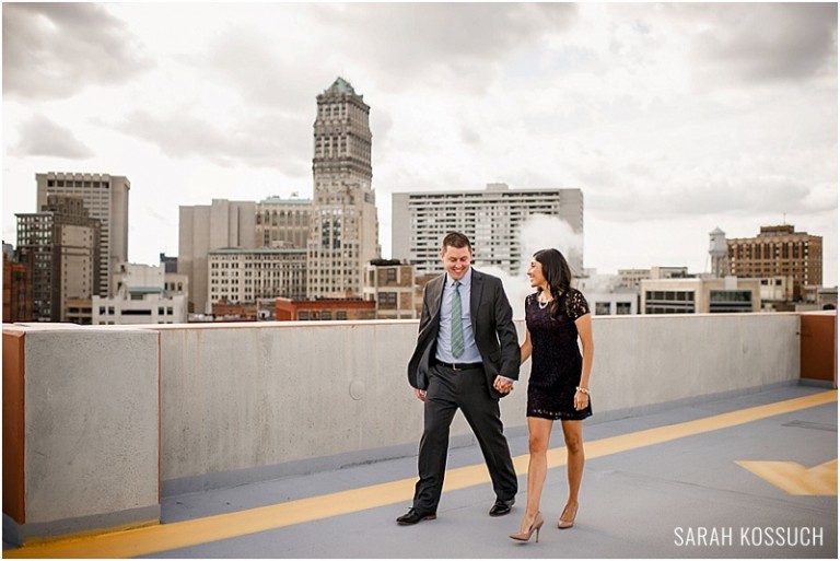 Z Lot Downtown Detroit Michigan Engagement Photography 0931 | Sarah Kossuch Photography